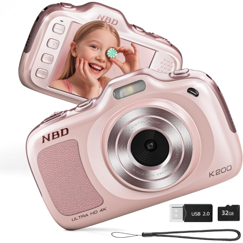 NBD 64MP Digital Cameras for Photography,4K Point and Shoot Camera,16X Zoom Compact Travel Cameras, Auto Focus for Beginners Teens Kids and Lover