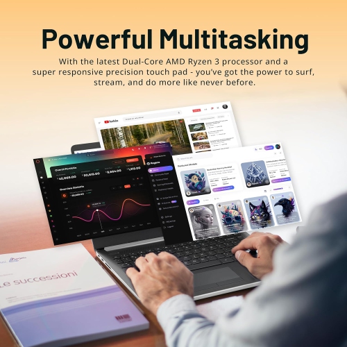 Open Box - HP Pavilion 14" HD Touchscreen Laptop, AMD Ryzen 3-3200U, 512GB SSD, 8GB RAM, AMD Radeon Vega 3 Graphics, HD Camera, WiFi, HDMI, Windows