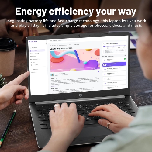 Open Box - HP Pavilion 14" HD Touchscreen Laptop, AMD Ryzen 3-3200U, 512GB SSD, 8GB RAM, AMD Radeon Vega 3 Graphics, HD Camera, WiFi, HDMI, Windows