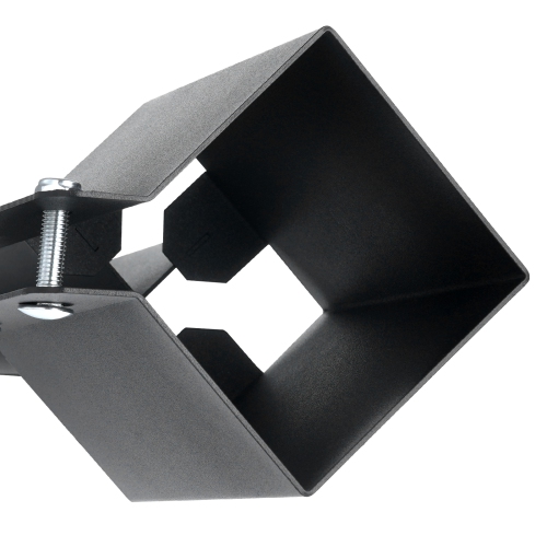 VEVOR 8 Pack Fence Post Anchor Ground Spike, 36 x 4 x 4 Inches Outer Diameter, Metal Black Powder Coated Post Stake Ground,for Mailbox Deck Garden