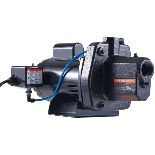 VEVOR 1.5 HP Cast Iron Sprinkler/Irrigation Pump, 115/230 Volt,66 GPM 3450 RPM Well Jet Water Pump Booster,1'' NPT Outlet 1-1/4'' NPT Inlet Lake Lawn