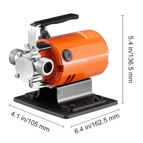 VEVOR 120V AC 360 GPH 1/10 HP, Portable Electric Utility Pump with 6 ft Suction Hose Kit, Carbon Brushes, Impeller, Suction Strainer, for Garden,