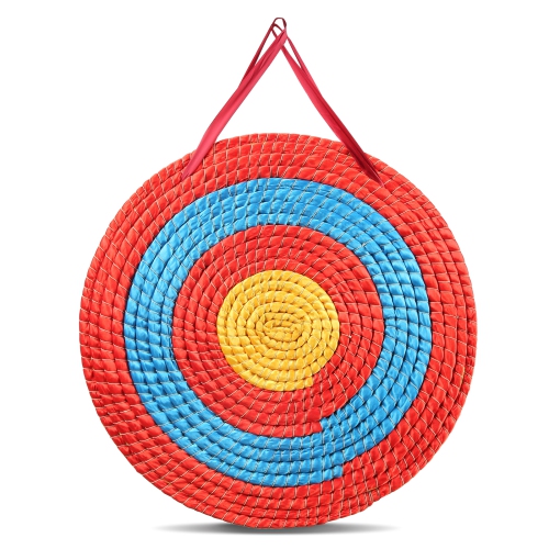 VEVOR 5 Layers 20" Archery Target, Arrow Target, Traditional Solid Straw Round Archery Target Shooting Bow, Hand-Made Arrows Target, Coloured Rope