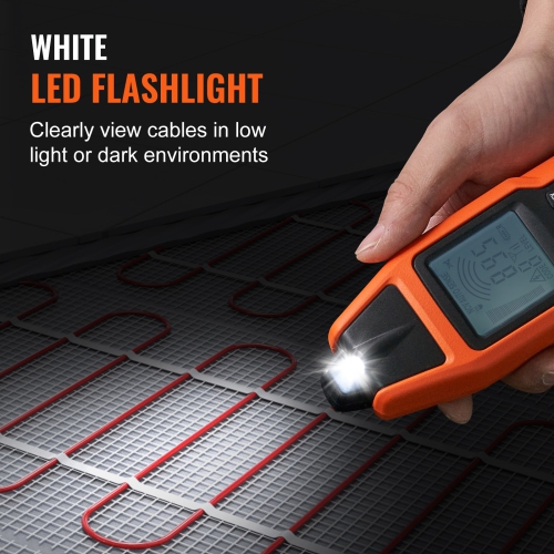 VEVOR 3 FT Detection Depth,Subterranean Wire Tracker, Voltage Range 12-600V,Circuit and Line Break Locator, Extends to 6561 FT for Underground