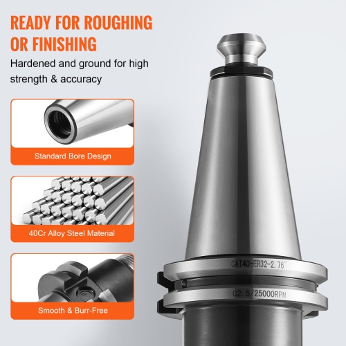 Ensemble de collets et porte-collets ER 16/32 de VEVOR CAT40, 35 pièces, porte-outils en APU SLN FMB 16/32, mandrins en acier à ressort avec 10