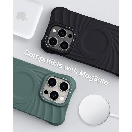 ORNARTO Vortuxe for iPhone 16 Pro Case 6.3", [Compatible with MagSafe/Military-Grade Drop Protection], Shockproof Liquid Silicone Phone Case for