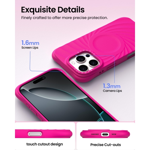 Ornarto – Étui Vortuxe pour iPhone 16 Pro de 6,3&nbsp;po [compatible avec MagSafe/protection de qualité militaire contre les chutes], étui en