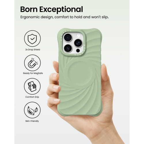 ORNARTO Vortuxe for iPhone 16 Pro Case 6.3", [Compatible with MagSafe/Military-Grade Drop Protection], Shockproof Liquid Silicone Phone Case for