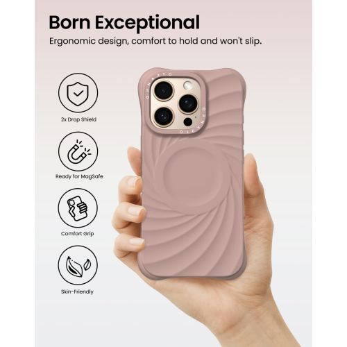 ORNARTO Vortuxe for iPhone 16 Pro Case 6.3", [Compatible with MagSafe/Military-Grade Drop Protection], Shockproof Liquid Silicone Phone Case for