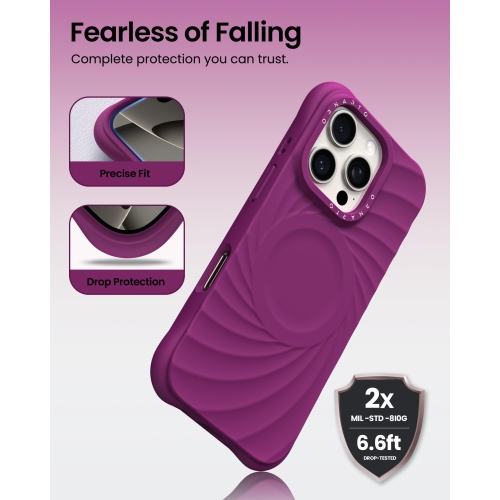 ORNARTO Vortuxe for iPhone 16 Pro Case 6.3", [Compatible with MagSafe/Military-Grade Drop Protection], Shockproof Liquid Silicone Phone Case for