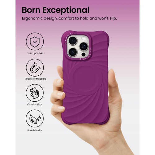 ORNARTO Vortuxe for iPhone 16 Pro Case 6.3", [Compatible with MagSafe/Military-Grade Drop Protection], Shockproof Liquid Silicone Phone Case for