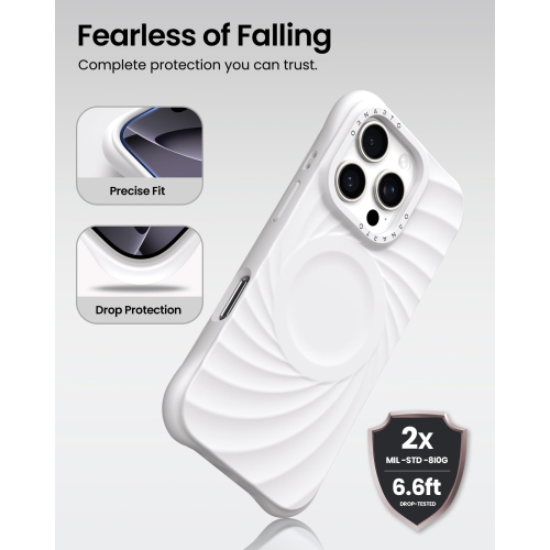 ORNARTO Vortuxe for iPhone 16 Pro Case 6.3", [Compatible with MagSafe/Military-Grade Drop Protection], Shockproof Liquid Silicone Phone Case for