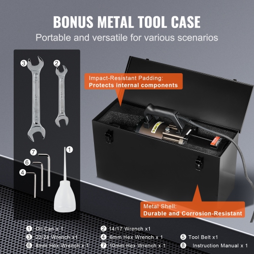 VEVOR 2300W Electric Hydraulic Rebar Cutter, Portable Rebar Cutter, Cutting up to 1.26 Inch Rebar within 4.5 Seconds, High Power Steel Rebar Cutter