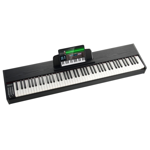 VEVOR 88 Key Weighted Digital Piano, Electric Piano Dual Keyboard & Speakers with Sustain Pedal Headphone 200 Tones & Rhythms, Support