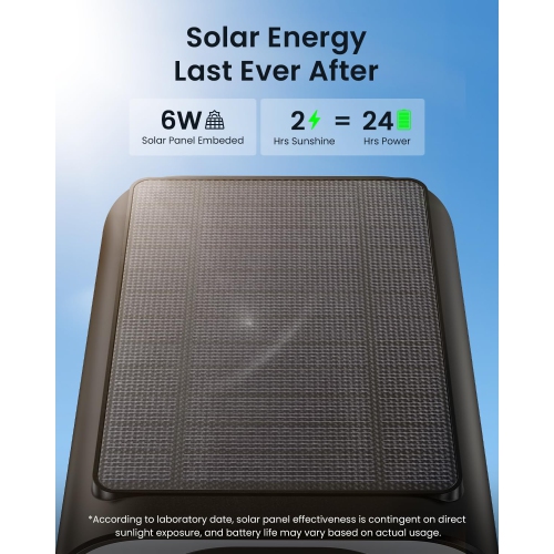 ieGeek Solar Security Cameras Wireless Outdoor, 2K WiFi Battery Powered Outside Surveillance Camera,2-Way Talk,Work w/Alexa, Black