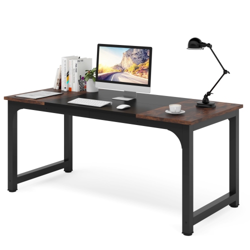 Lantine 63' Executive Desk&Dining Table, Modern Simple Workstation Business Furniture for Home Office, Industrial Kitchen Table For 4-6 Person,,