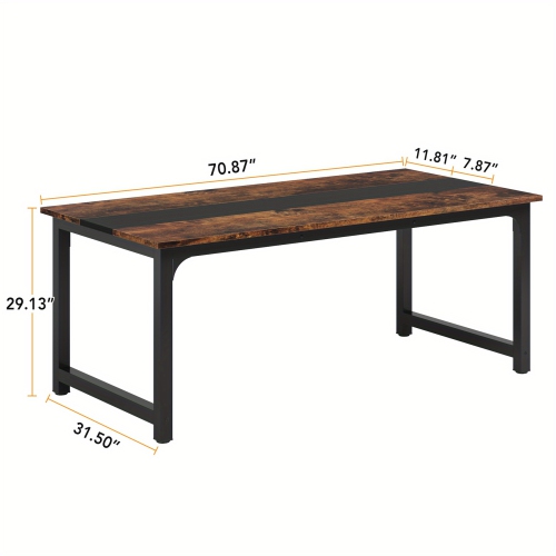 Lantine 63' Executive Desk&Dining Table, Modern Simple Workstation Business Furniture for Home Office, Industrial Kitchen Table For 4-6 Person,,