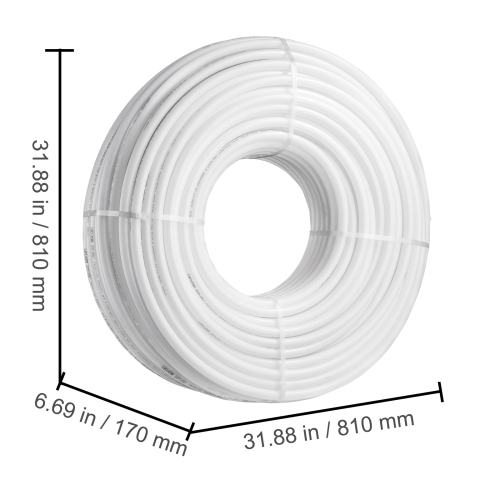 VEVOR 3/4 Inch PEX Pipe, 500 Feet Length PEX-B Pipe Tubing for Potable Water, Pex Water Lines for Hot/Cold Water & Easily Restore, Plumbing