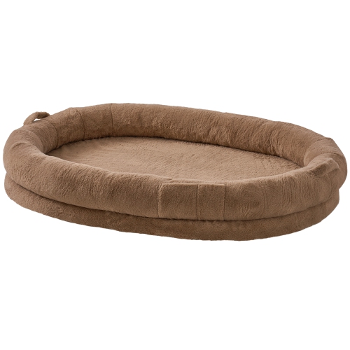 VEVOR 72" x48"x10" Human Dog Bed, Human Dog Bed for Adult, Human Size Dog Bed with Washable Faux Rabbit Fur Cover, Egg Orthopedic Foam, Storage
