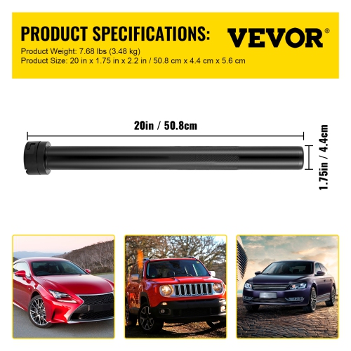 VEVOR Inner Tie Rod Installation Kit, Includes 13 Crowfoot Adapters, Durable 1/2 Inch Drive Tube for Efficient Removal, Crafted from Robust Steel,