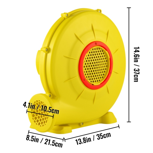 VEVOR 450W 0.6HP Air Blower, Inflatable Blower, Portable Bounce House Blower, 1750Pa Commercial Air Blower Pump Fan, Used for Inflatable Bouncy