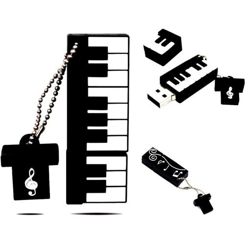 Cute cartoon musical note instrument universal USB 2.0 flash drive - plug and play, no installation required, strong compatibility - lightweight and