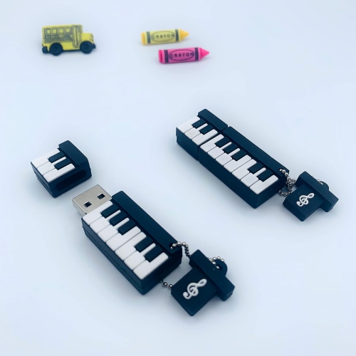 Cute cartoon musical note instrument universal USB 2.0 flash drive - plug and play, no installation required, strong compatibility - lightweight and