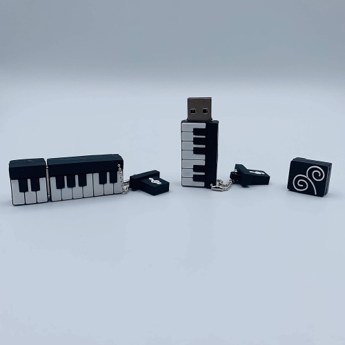 Cute cartoon musical note instrument universal USB 2.0 flash drive - plug and play, no installation required, strong compatibility - lightweight and