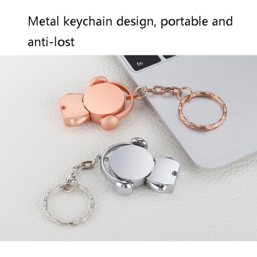 Robot metal shell USB flash drive - portable music storage, fun gift, compatible with Windows system, 128GB capacity, dual-use for mobile phones and