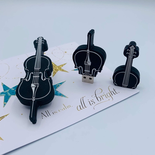 Cute cartoon musical note instrument universal USB 2.0 flash drive - plug and play, no installation required, strong compatibility - lightweight and