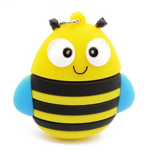 Cartoon Bee USB Flash Drive, USB2.0 interface - durable and dustproof, 64GB high-speed storage, can store music, movies and files, a great gift