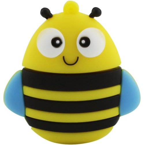 Cartoon Bee USB Flash Drive, USB2.0 interface - durable and dustproof, 64GB high-speed storage, can store music, movies and files, a great gift