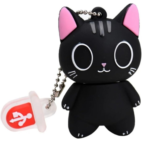 Cartoon Cat USB Flash Drive - Durable and dustproof, 64GB high-speed storage, can store music, movies and documents, a great gift