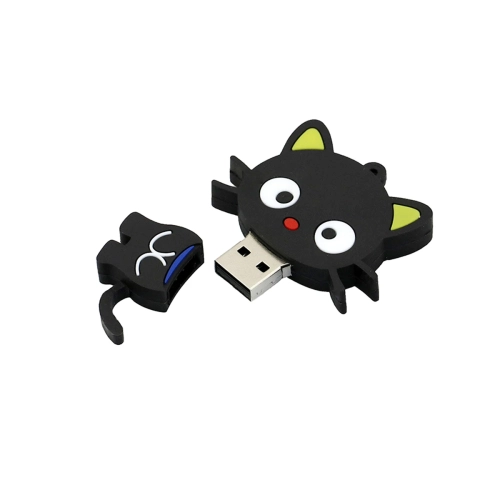 Cartoon USB flash drive Cartoon black cat memory stick Silicone USB flash drive-32GB