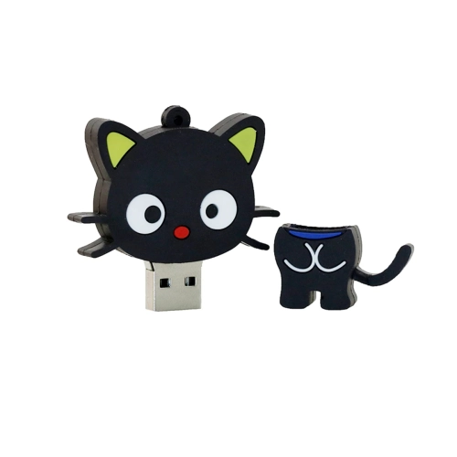Cartoon USB flash drive Cartoon black cat memory stick Silicone USB flash drive-32GB