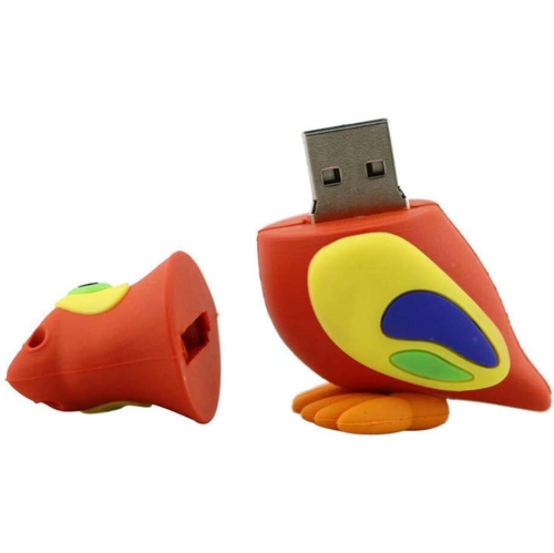 Cartoon USB flash drive Cartoon parrot memory stick Silicone USB flash drive-32GB