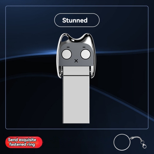 Dazed mobile computer USB flash drive, high-speed 3.0 interface, personalized creative gift USB flash drive, cute cartoon metal USB flash drive, 64GB