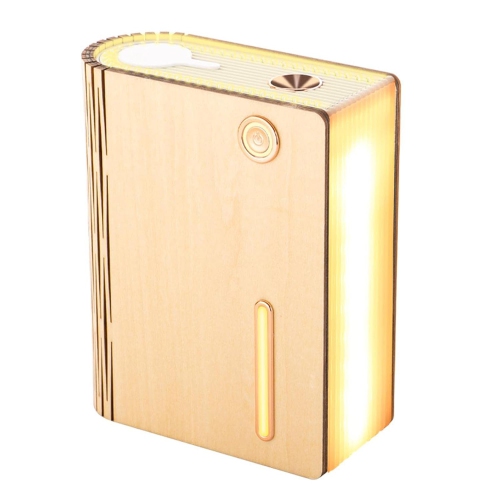 320ML multifunctional aromatherapy humidifier, white maple wood grain book lamp design, bedroom home night light atmosphere lamp
