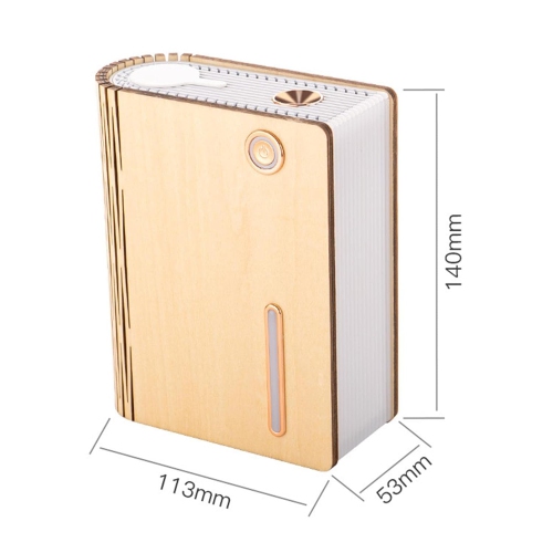 320ML multifunctional aromatherapy humidifier, white maple wood grain book lamp design, bedroom home night light atmosphere lamp