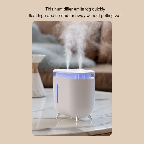 Portable Desktop Humidifier 2L Capacity USB Rechargeable Mist Humidifier Dual Humidifier with Colored Light