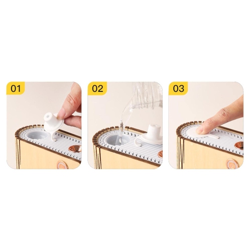 320ML Multifunctional Aromatherapy Humidifier Black Walnut Book Lamp Design Bedroom Home Night Light Atmosphere Light