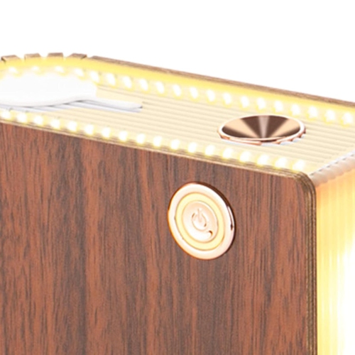 320ML multifunctional aromatherapy humidifier red walnut pattern book lamp design bedroom home night light atmosphere lamp