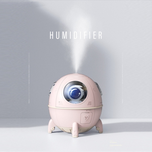 GREEN SCENIC  Colorful Night Light Humidifier Home USB Desktop Space Capsule Car Air Aromatherapy Machine - In Pink