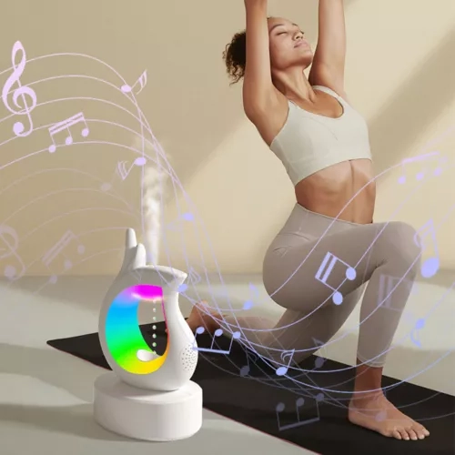 Anti-Gravity Humidifier with Bluetooth Speaker, Cool Mist Humidifier for Bedroom