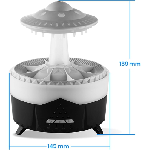 Bedroom Rain Effect Humidifier, UFO Rain Cloud Water Drop Humidifier, Home Room Humidifier, Essential Oil Diffuser