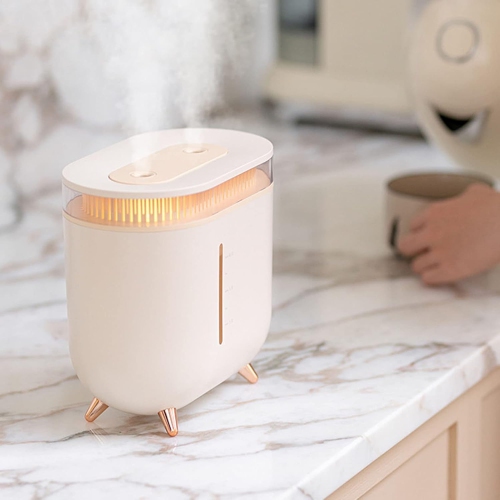 Portable Desktop Humidifier 2L Capacity USB Rechargeable Mist Humidifier Dual Humidifier with Color Light