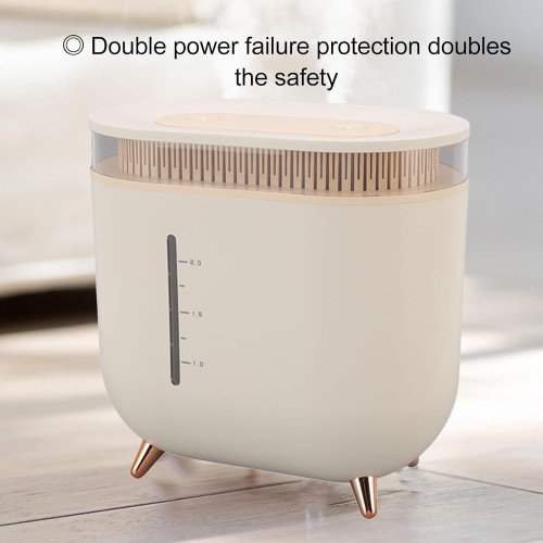 Portable Desktop Humidifier 2L Capacity USB Rechargeable Mist Humidifier Dual Humidifier with Color Light