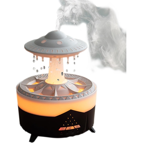 Bedroom Rain Effect Humidifier, UFO Rain Cloud Dripping Humidifier, Home Room Humidifier, Essential Oil Diffuser