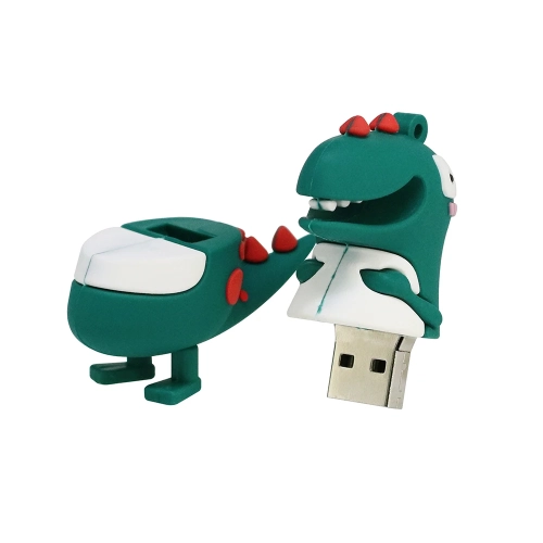Cartoon USB flash drive Cartoon dinosaur memory stick Silicone USB flash drive-128GB