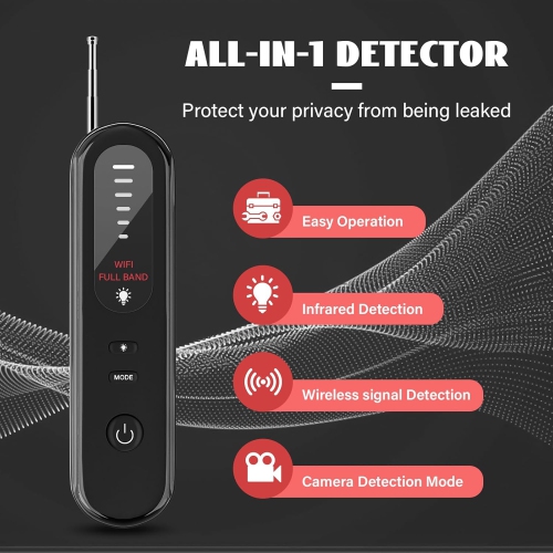 Professional Camera Detector Wireless Signal Camera Detector Infrared Signal Detector Eavesdropping Device Finder